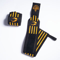 GASP Gear Hardcore Wrist Wraps 18 inch, Black/Yellow