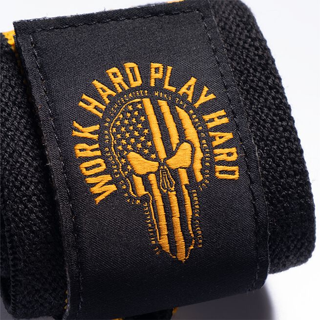 GASP Gear Hardcore Wrist Wraps 18 inch, Black/Yellow