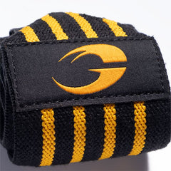 GASP Gear Hardcore Wrist Wraps 18 inch, Black/Yellow