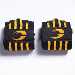 GASP Gear Hardcore Wrist Wraps 18 inch, Black/Yellow