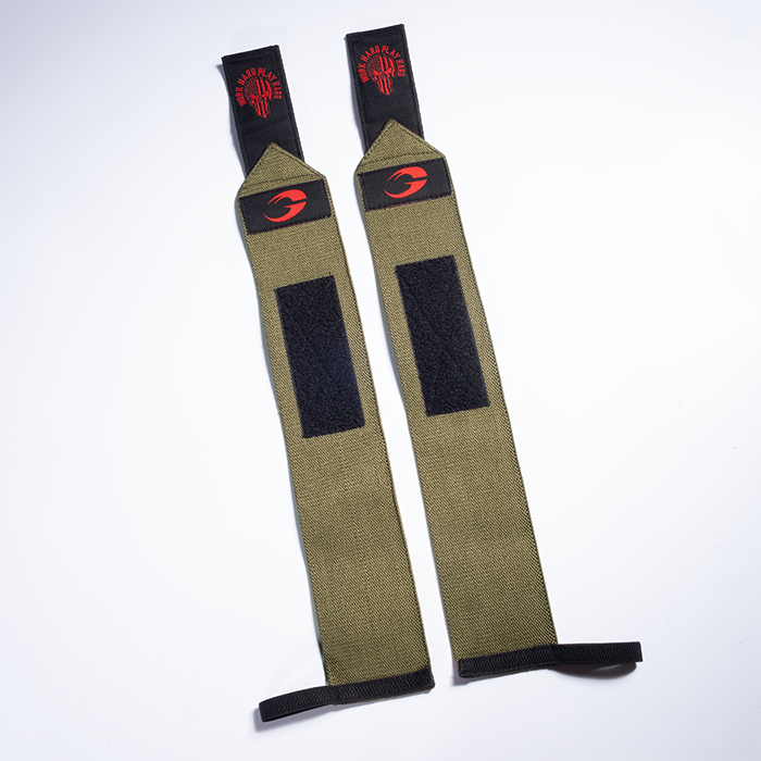 GASP Gear Hardcore Wrist Wraps 18 inch, Green/Red
