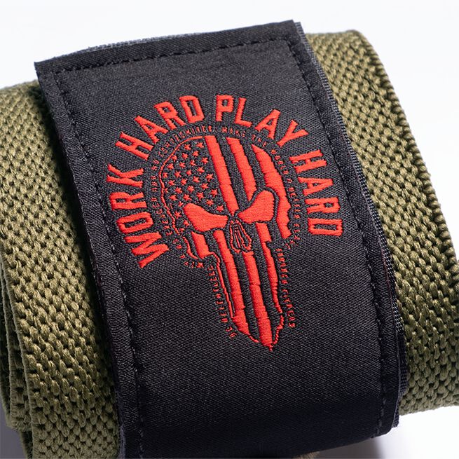 GASP Gear Hardcore Wrist Wraps 18 inch, Green/Red