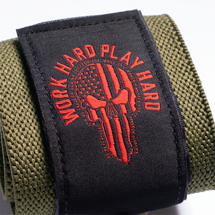 GASP Gear Hardcore Wrist Wraps 18 inch, Green/Red