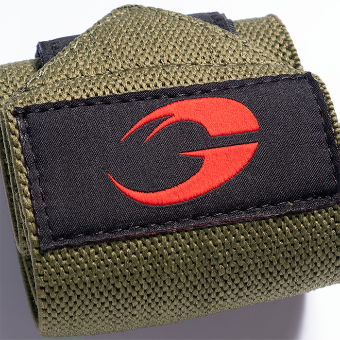 GASP Gear Hardcore Wrist Wraps 18 inch, Green/Red
