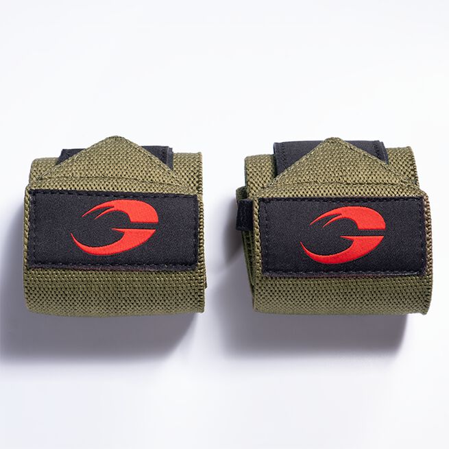GASP Gear Hardcore Wrist Wraps 18 inch, Green/Red