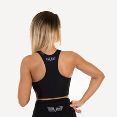 Plain Sports Bra Black