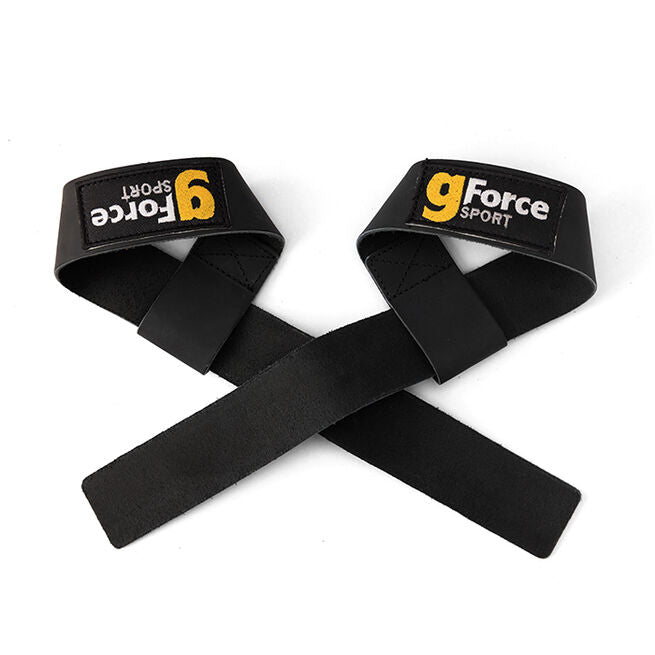 GForce Lifting Straps Läder Svart