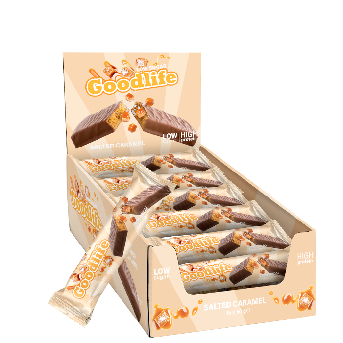 Goodlife 15 x Low Sugar Proteinbar 50 g Salted Caramel