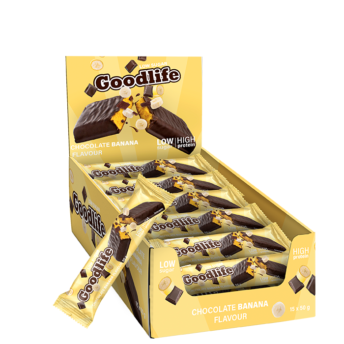 Goodlife 15 x Low Sugar Proteinbar 50 g Chocolate Banana