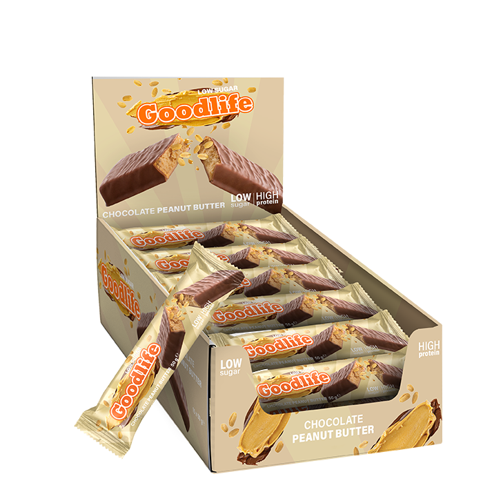 Goodlife 15 x Low Sugar Proteinbar 50 g Chocolate Peanut Butter