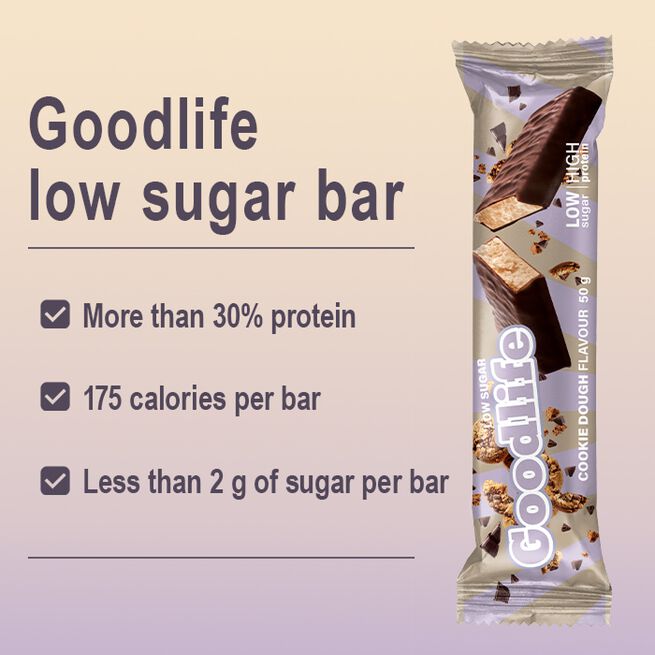 Goodlife 15 x Low Sugar Proteinbar 50 g Cookie Dough (NEW!)