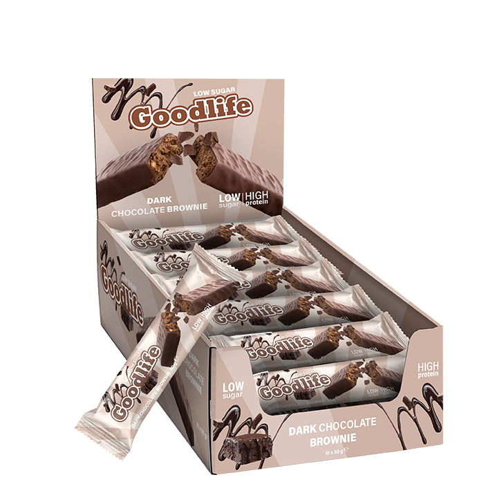 Goodlife 15 x Low Sugar Proteinbar 50 g Dark Chocolate Brownie