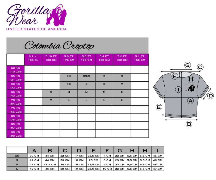 Gorilla Wear Columbia Crop Top
