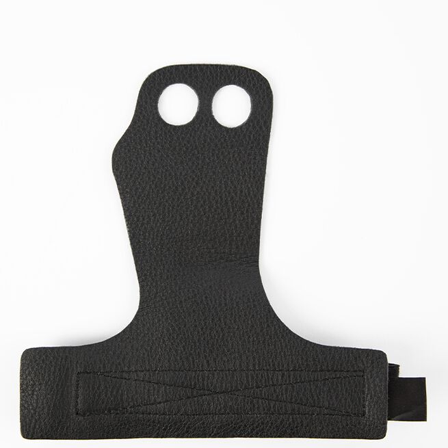 Gorilla Wear Gear 2-Hole Leather Lifting Grips Svart