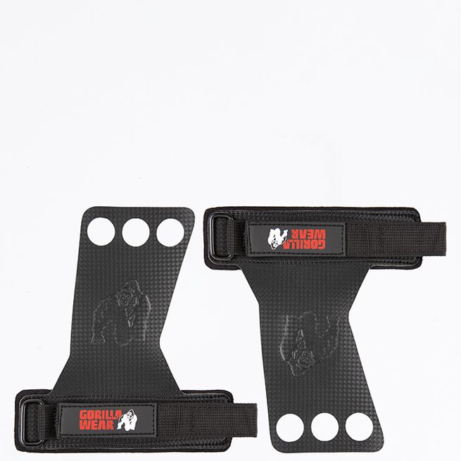 Gorilla Wear Gear 3-Hole Carbon Lifting Grips Svart S