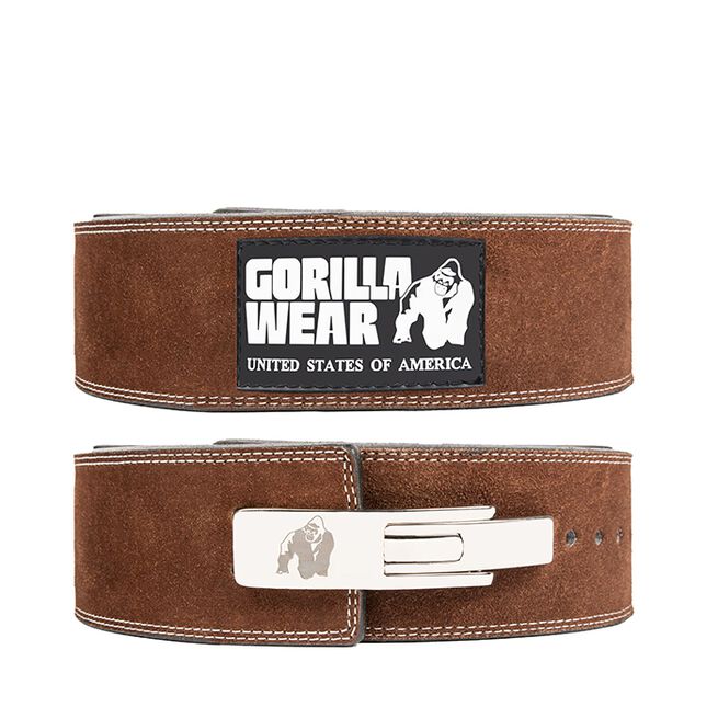 Gorilla Wear Gear 4 Inch Lyftarbälte Lever Brun Large/X-Large