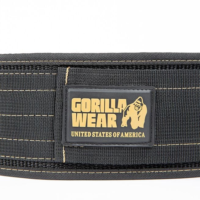 Gorilla Wear Gear 4 Inch Lyftarbälte Nylon Svart/Guld