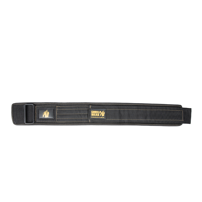Gorilla Wear Gear 4 Inch Lyftarbälte Nylon Svart/Guld