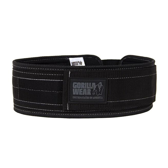 Gorilla Wear Gear 4 Inch Lyftarbälte Nylon Svart Small/Medium