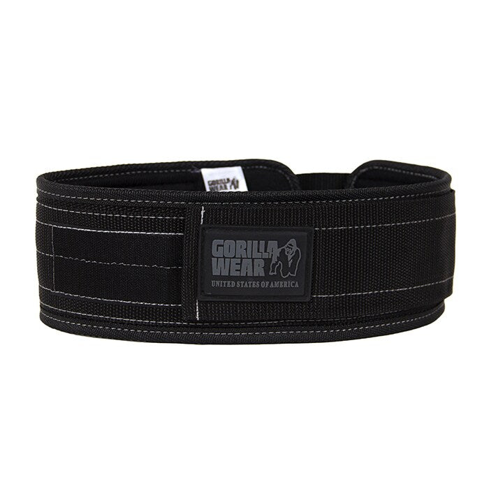 Gorilla Wear Gear 4 Inch Lyftarbälte Nylon Svart M/L