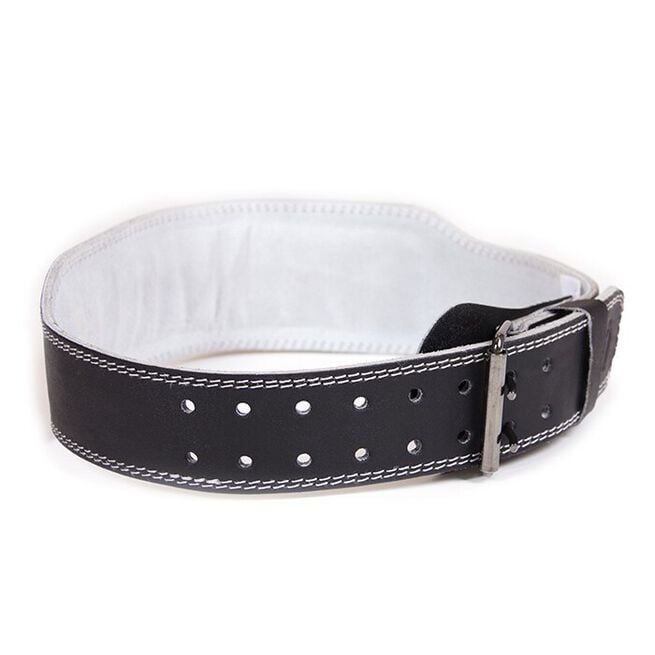 Gorilla Wear Gear 4 Inch Vadderat Lyftarbälte Läder Svart
