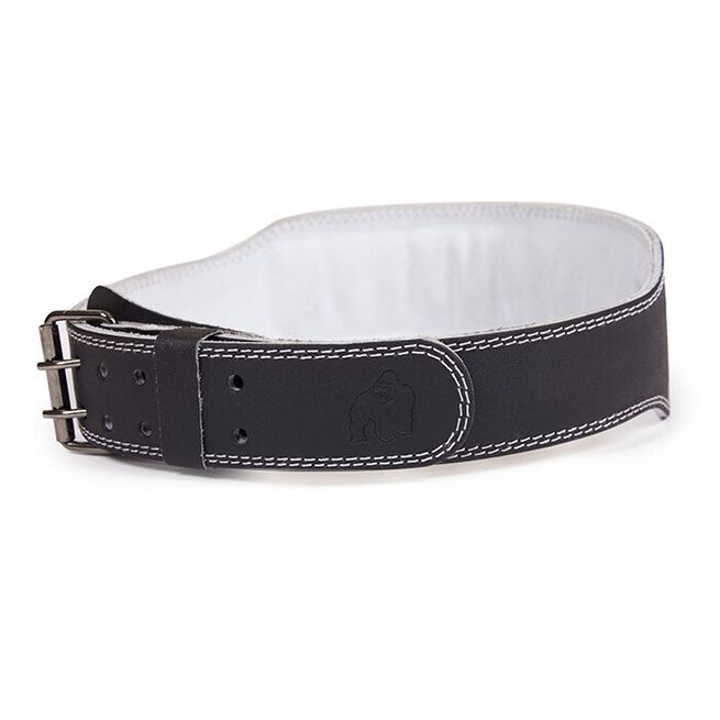 Gorilla Wear Gear 4 Inch Vadderat Lyftarbälte Läder Svart