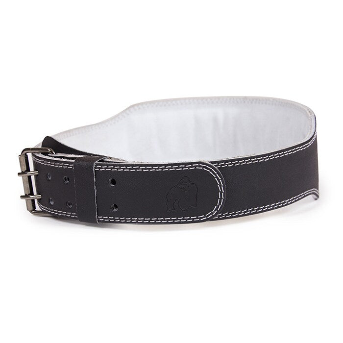 Gorilla Wear Gear 4 Inch Vadderat Lyftarbälte Läder Svart