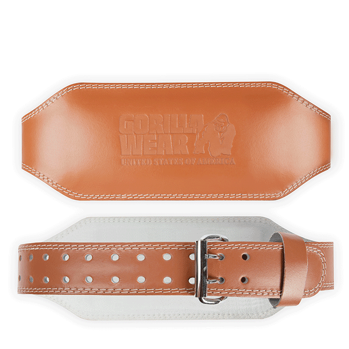 Gorilla Wear Gear 6 Inch Vadderat Lyftarbälte Läder Brun XXL/XXXL