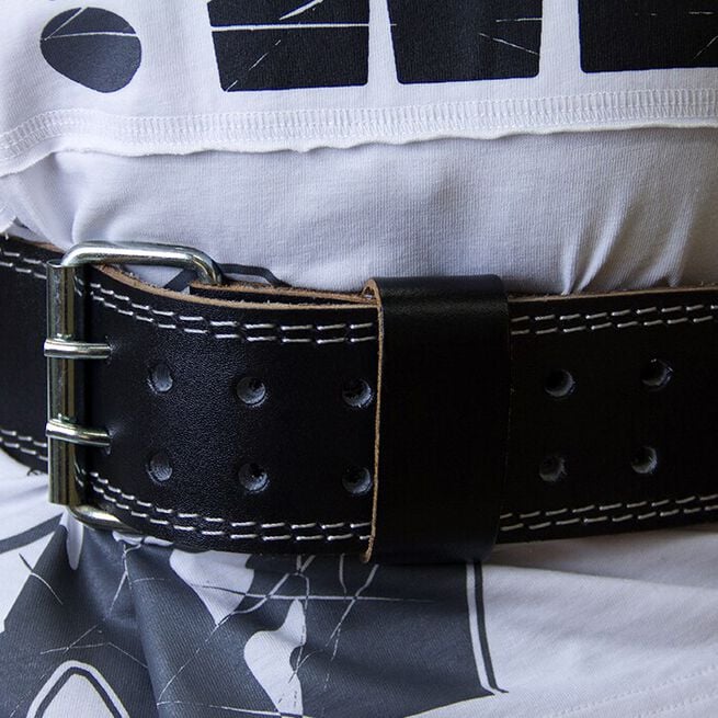 Gorilla Wear Gear 6 Inch Vadderat Lyftarbälte Läder Svart/Guld