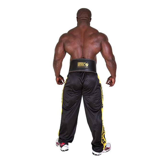Gorilla Wear Gear 6 Inch Vadderat Lyftarbälte Läder Svart/Guld