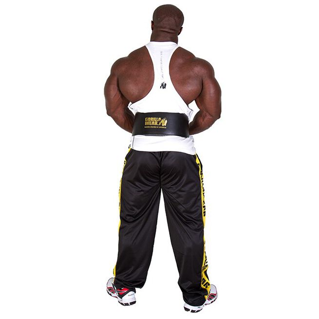 Gorilla Wear Gear 6 Inch Vadderat Lyftarbälte Läder Svart/Guld