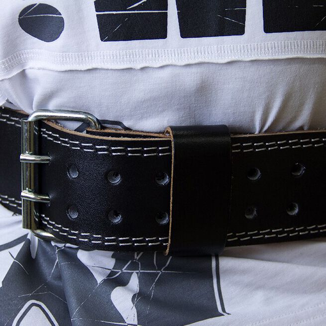 Gorilla Wear Gear 6 Inch Vadderat Lyftarbälte Läder Svart/Guld
