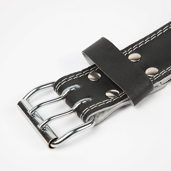 Gorilla Wear Gear 6 Inch Vadderat Lyftarbälte Läder Svart/Svart