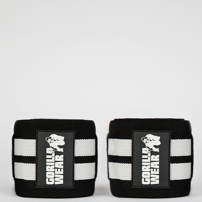 Gorilla Wear Gear Armbågsskydd Wraps Svart/Vit 1,2 m