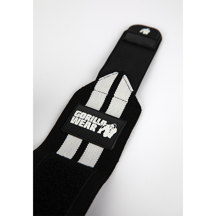 Gorilla Wear Gear Armbågsskydd Wraps Svart/Vit 1,2 m