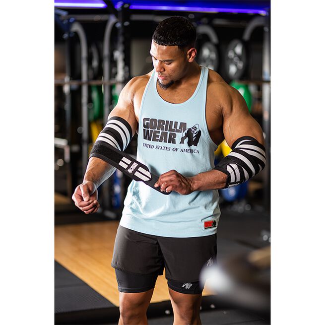 Gorilla Wear Gear Armbågsskydd Wraps Svart/Vit 1,5 m