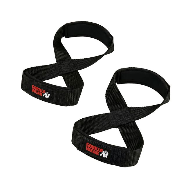 Gorilla Wear Gear Figure 8 Lifting Straps Svart