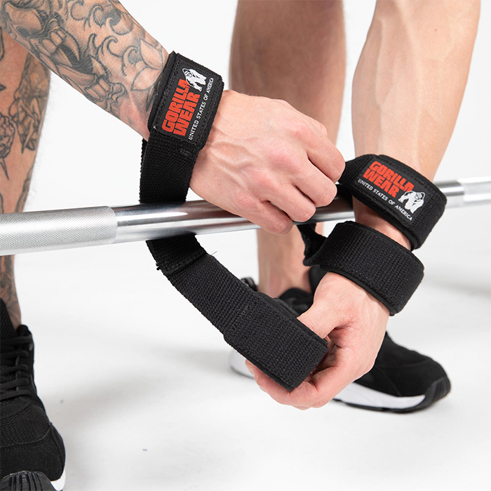 Gorilla Wear Gear Figure 8 Lifting Straps Svart