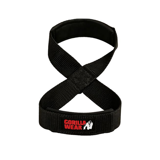 Gorilla Wear Gear Figure 8 Lifting Straps Svart S/M