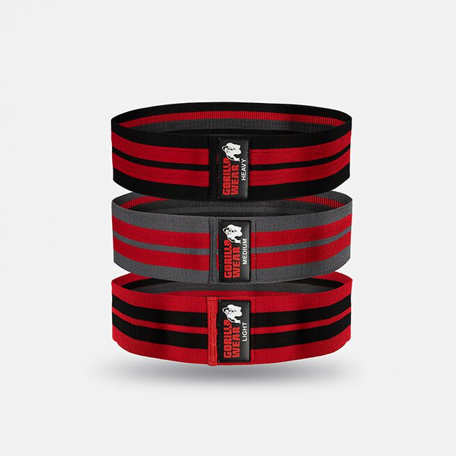 Gorilla Wear Gear Glute Band 3 Pack Svart Röd Grå