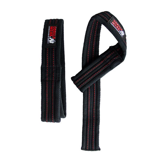 Gorilla Wear Gear Hardcore Lifting Straps Svart/Röd