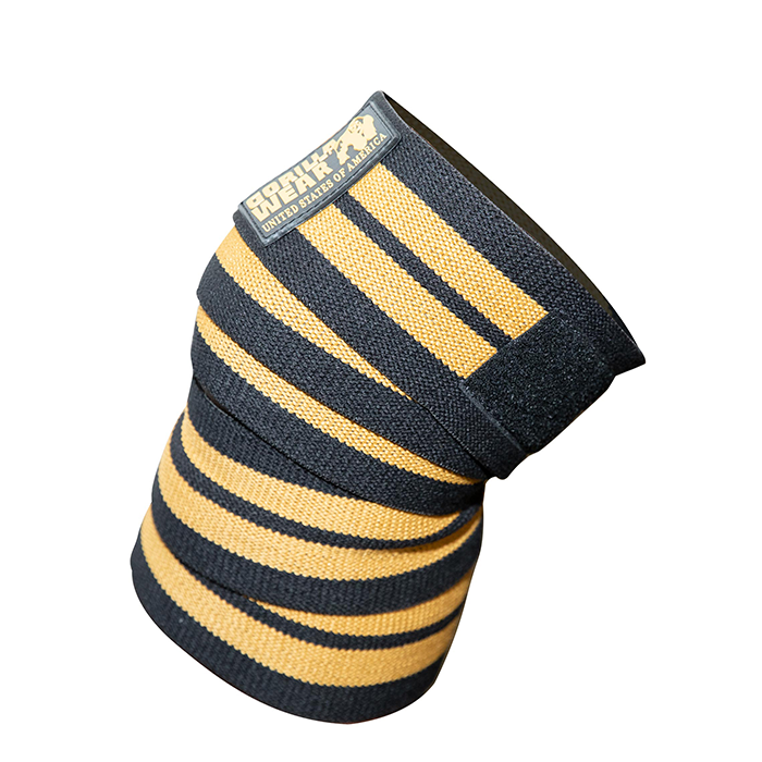 Gorilla Wear Gear Knee Wraps, 2,5 m Black