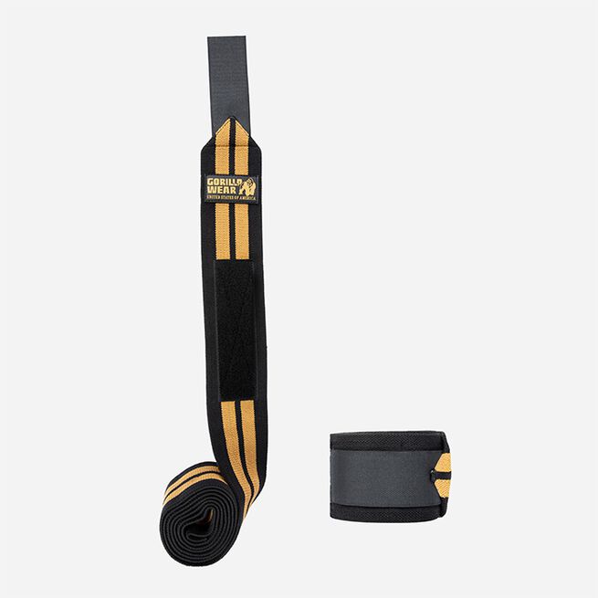 Gorilla Wear Gear Knee Wraps, 2 m Svart/Guld