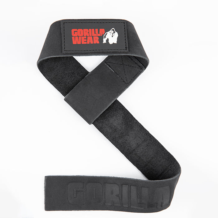 Gorilla Wear Gear Lifting Straps Läder Svart