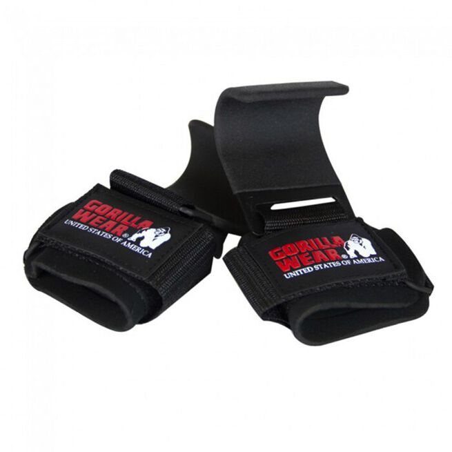 Gorilla Wear Gear Weight Lifting Hooks Svart