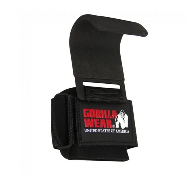 Gorilla Wear Gear Weight Lifting Hooks Svart