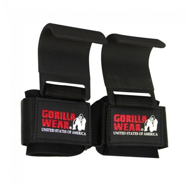 Gorilla Wear Gear Weight Lifting Hooks Svart