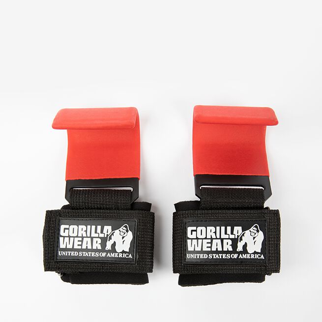 Gorilla Wear Gear Weight Lifting Hooks Svart/Röd