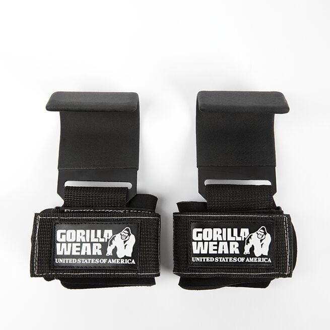 Gorilla Wear Gear Weight Lifting Hooks Svart/Vit