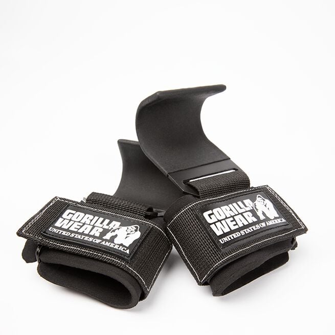 Gorilla Wear Gear Weight Lifting Hooks Svart/Vit